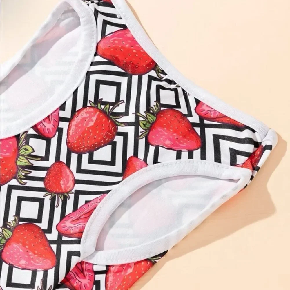 Strawberry Graphic Dog Tank Shirt